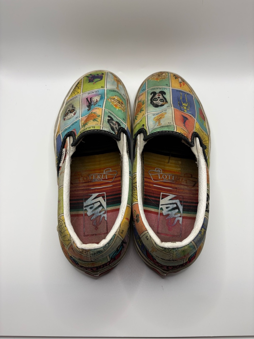 Women’s size 8 Men’s size 6.5 Vans Lotería slip ons - Picture 3 of 4